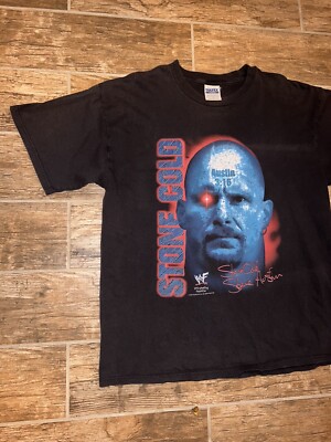 Vintage Stone Cold Steve Austin T Shirt Mens XL Black Faded