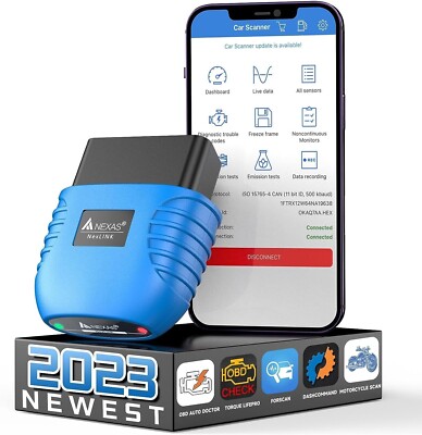 NexLink OBD2 Scanner Bluetooth 5.0, Car & Motorcycle Scan Tool for iOS & Android