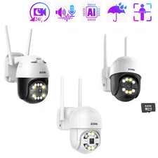 ZOSI 2/3/5MP 4K WiFi Security IP Camera Outdoor 2-Way Talk AI Human/Car Detect