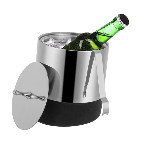 Modern Ice Bucket Portable Ice Bucket, For Bars/Home, Ice Bucket W/Ice Tong - Picture 5 of 15