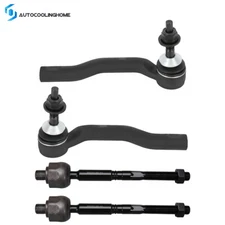 4pcs Front Inner & Outer Tie Rod Ends For 2013-2018 Ford Fusion Edge Lincoln MKZ