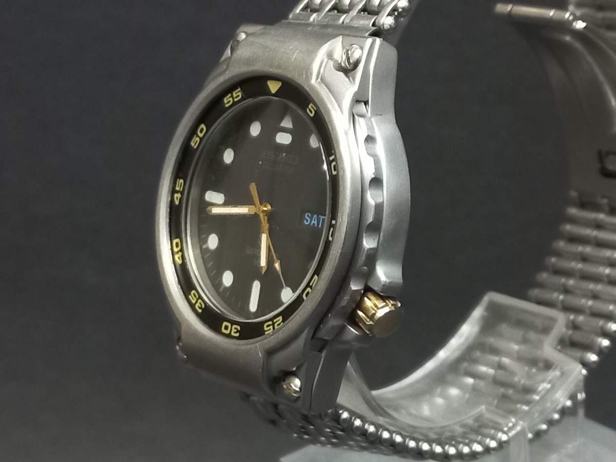 Vintage Wrist Watch Seiko Sports 150,Seiko 5H23-6370 Japan Quartz