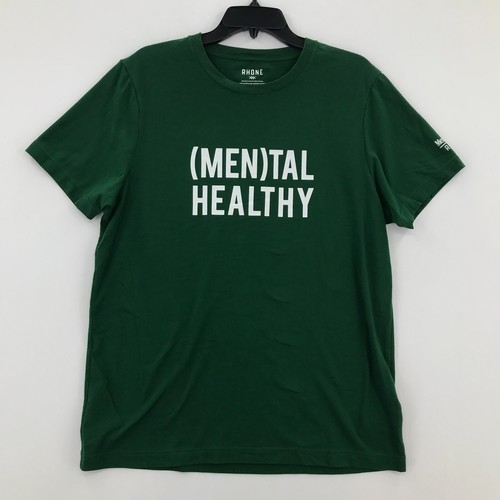 Rhone Hemd Herren Large Grün Weiß Logo Kurzarm Aktiv Freizeit Outdoor Männer - Bild 1 von 14