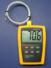 Digital K-Type Thermometer with High Temperature Wire Probe Furnace Kiln PK1000s