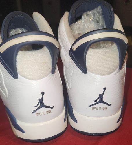 Nike Air Jordan 6 Retro GS Midnight Navy White Gradeschool *Size 6.5Y 384665 141 - Picture 2 of 13