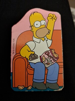2002 Kelloggs The Simpsons - Homer- Couch Gag Fridge Magnet