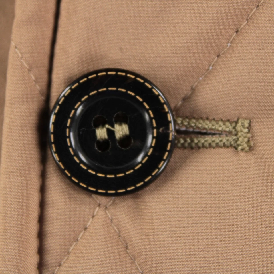 Chaleco acolchado Luciano Barbera nuevo con etiquetas 100 % poliéster talla 54 (XL EE. UU.) en marrón claro Foto 2 de 4