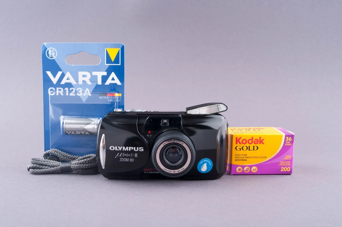 Olympus MJU II Zoom 80 Black Edition 35mm Point Shoot Film Camera