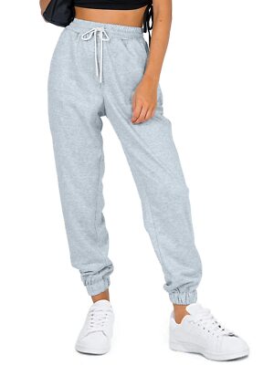 Women's Cinch Bottom Sweatpants Athletic Joggers Lounge Pants with
