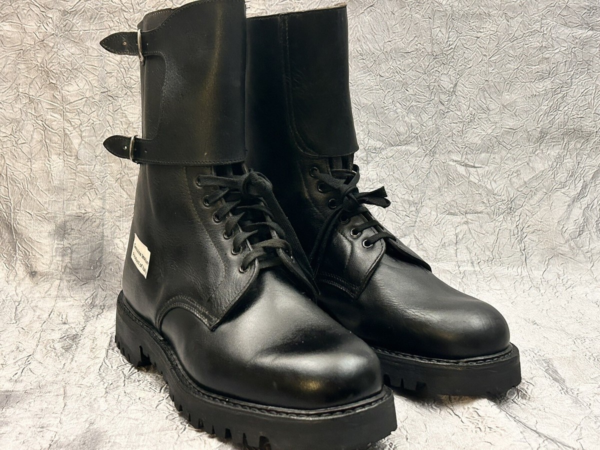 靴 Italian Army Service Shoes / Size:42 New Unissued Italian army black lather dress shoes parade