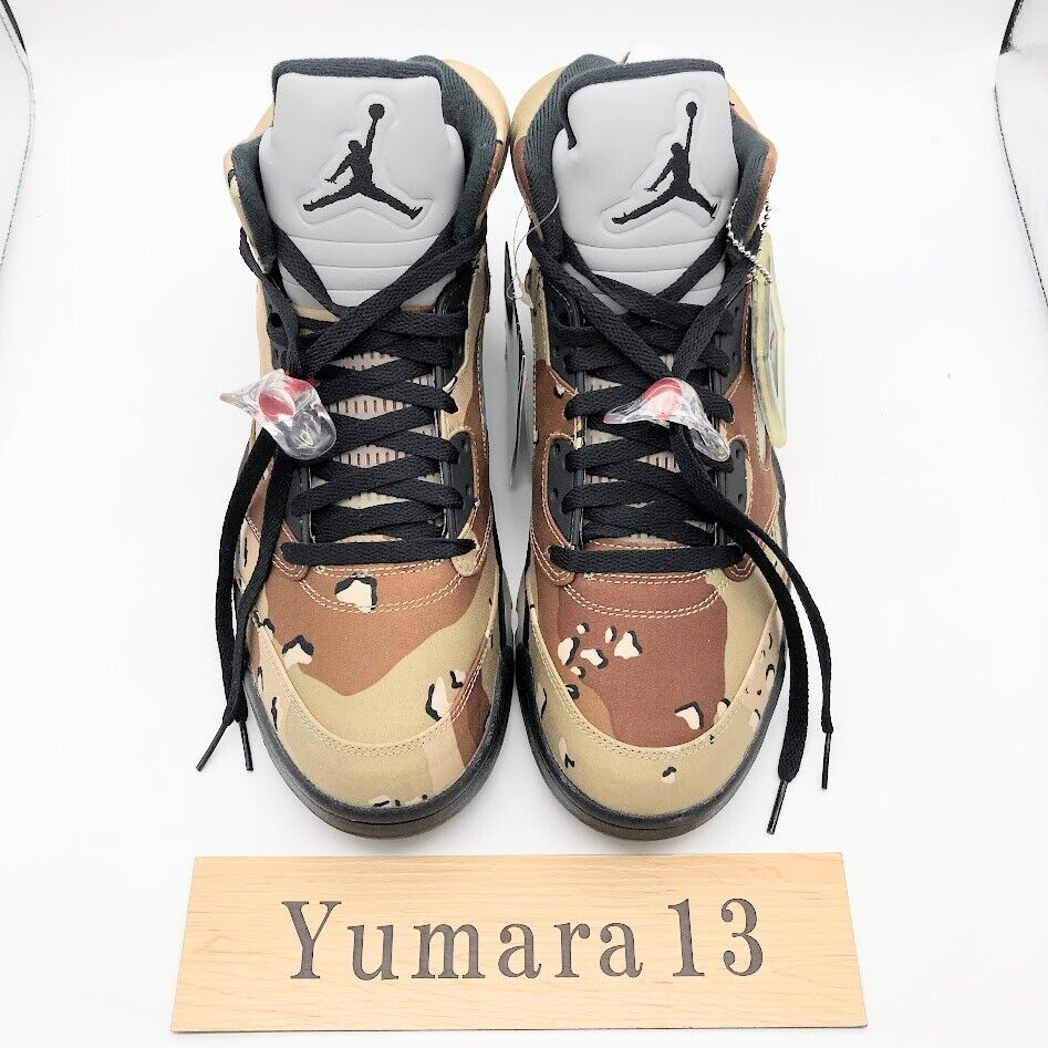 Supreme × Nike Air Jordan 5 Retro Desert Camo 824371-201 Supreme × Nike Air Jordan 5 Retro Desert Camo 824371-201