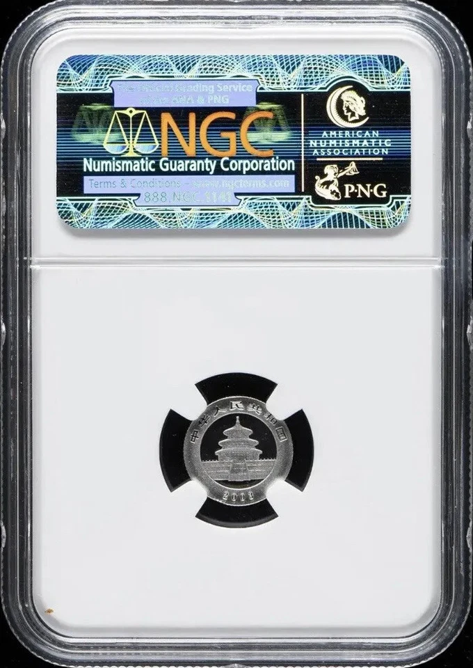 2003 50 Yuan China 1/20 Oz Platinum Proof Panda Coin • PF70 UCAM • TOP POP - Image 2 of 4