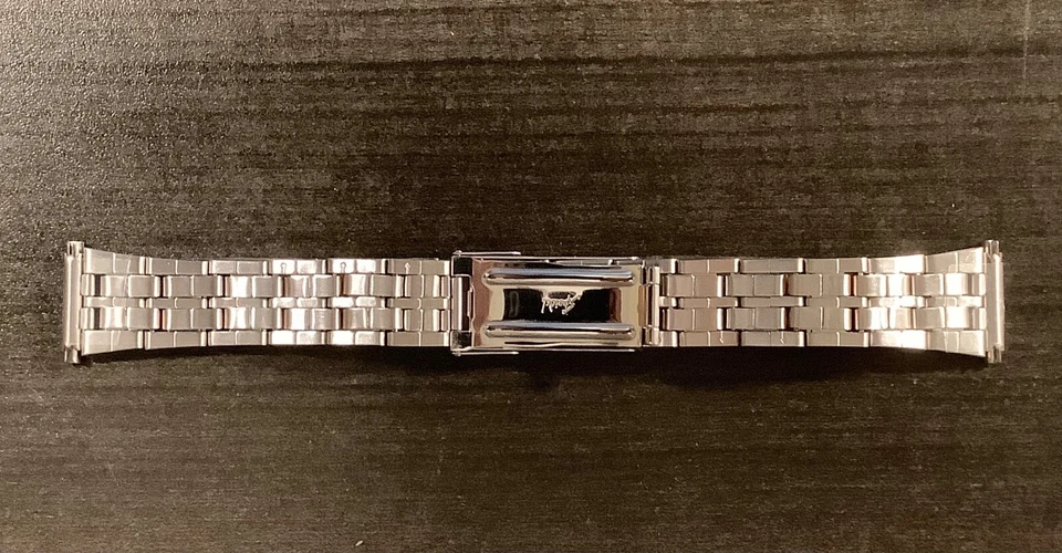 Speidel Vintage Stainless & Gold Watchband Diver Clasp Adjust Ends 18 - 22mm NOS - Image 2 of 4