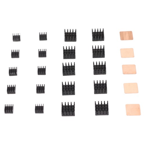 25Pcs Aluminum Heatsink Kit Good Heat Dissipation Wide Compatibility Heat AM - Afbeelding 11 van 22