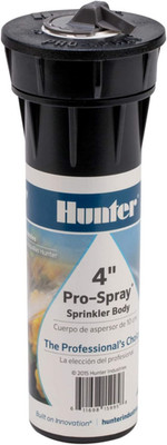 Hunter Industries PROS-04 Hunter Pro 4'' Pop-Up Sprinkler Spray, Black