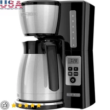 Programmable Coffee Maker 4 Layer Vacuum Carafe No Drip Perfect Pour Spout New