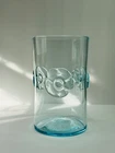 Blenko Glass Wild Rose Beaker Vase 422S 8" Marine Crystal