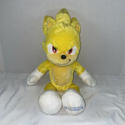 Sonic The Hedgehog 2 Build A Bear Super Sonic Yellow Plush Stuffed 17'' BAB
