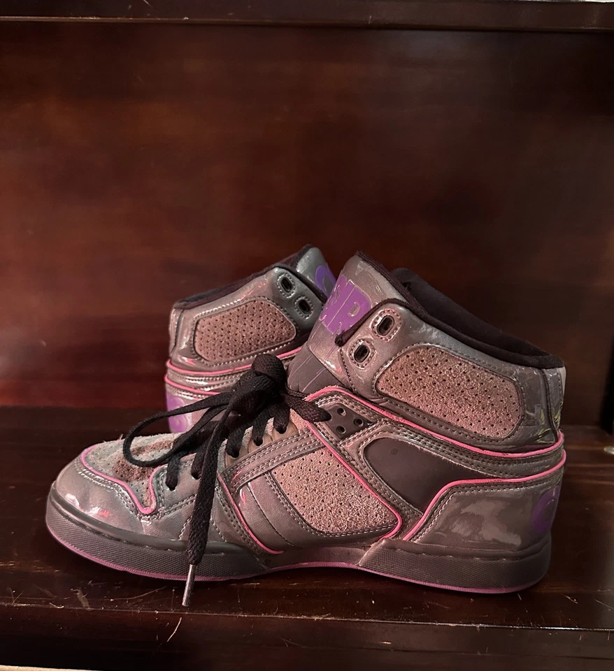 Zapatos Osiris NYC 83 SLM Para mujeres Niñas Talla 9 Patinador Y2K Rosa Púrpura Gris RARO Foto 4 de 4