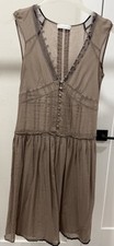 Raro abito Madeleine Press vintage look donna romantico pintuck delicato misto seta