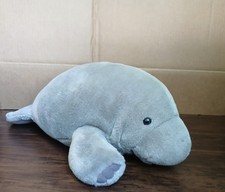 Seaworld Manatee Plush Stuffed Animal Manitee Gray 18"