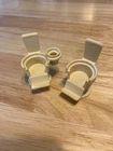 Vintage Fisher Price Little People Village Dentist And Barber Chair Set Lot