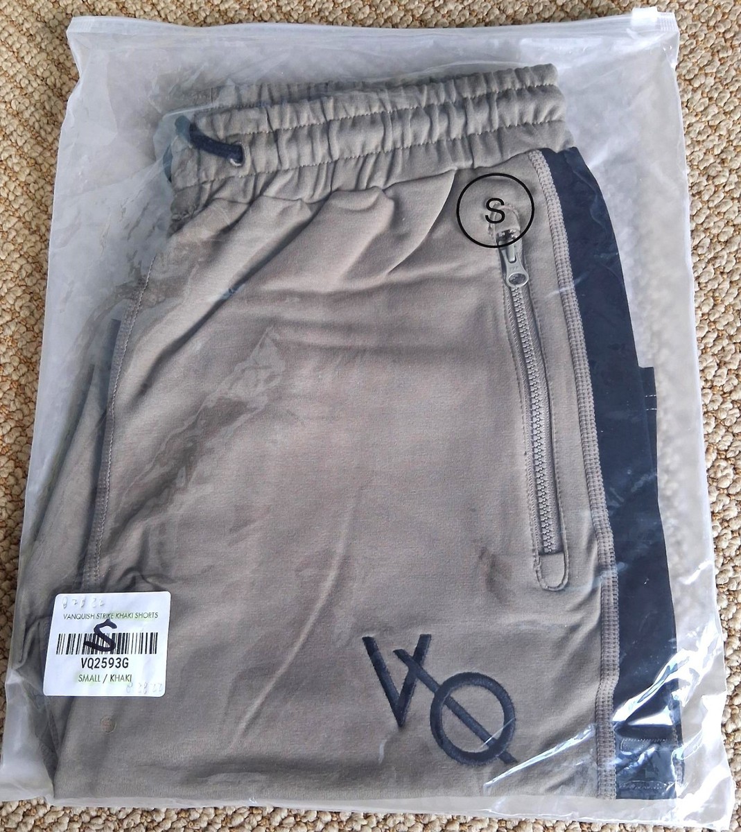 VANQUISH Fitness London 'VQ Strike' Shorts Khaki/Black