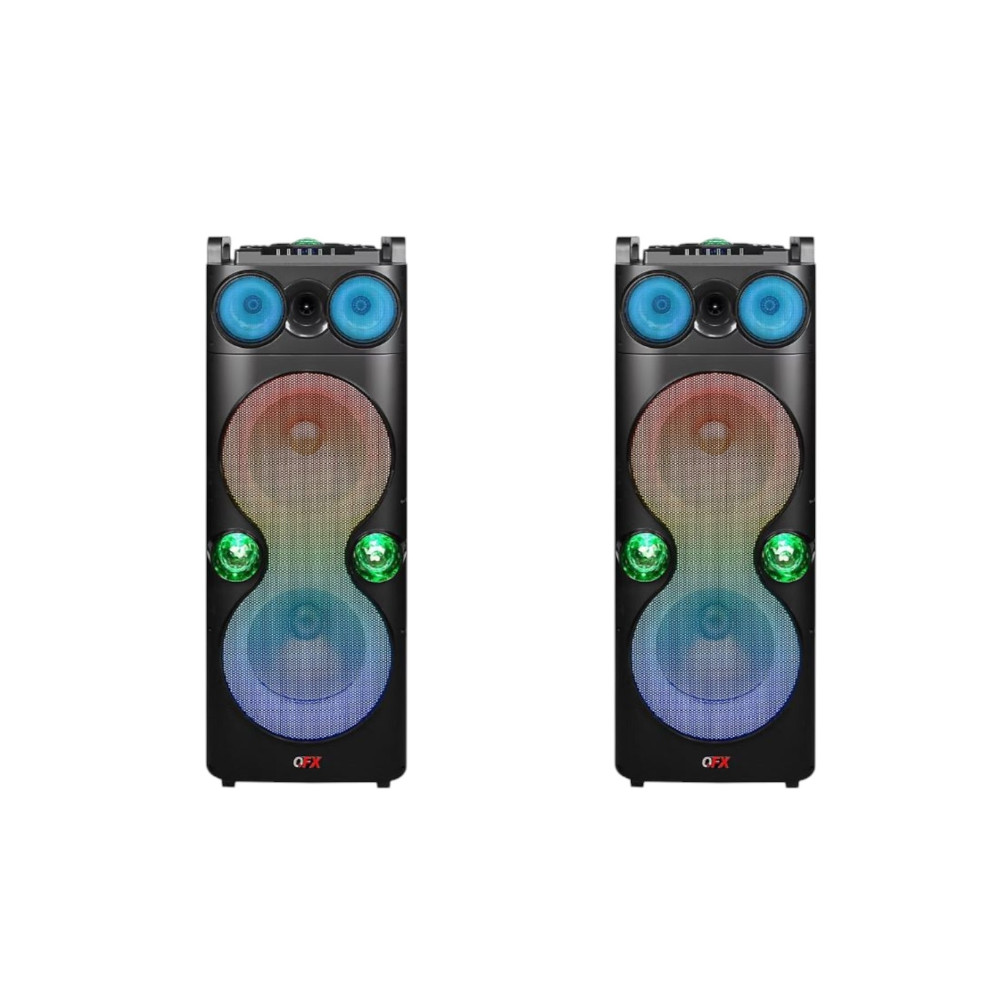 Parlante QFX PBX-1260 Dual de 12" para fiestas con batería recargable y luces LED, imagen 6