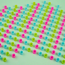 200pcs Tattoo Ink Cups Round Disposable Silicone Cups 3 Colors