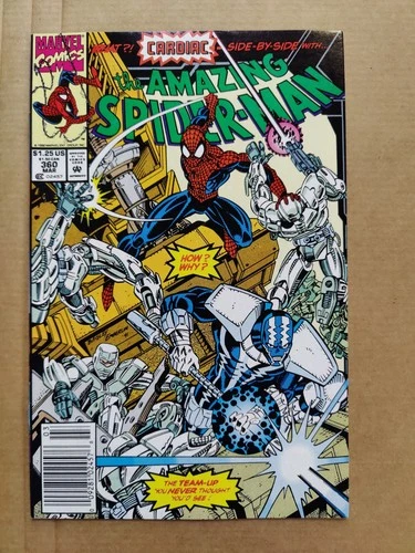 Amazing Spider-Man #360 Marvel 1992 Newsstand VF Cameo App. Carnage (2)