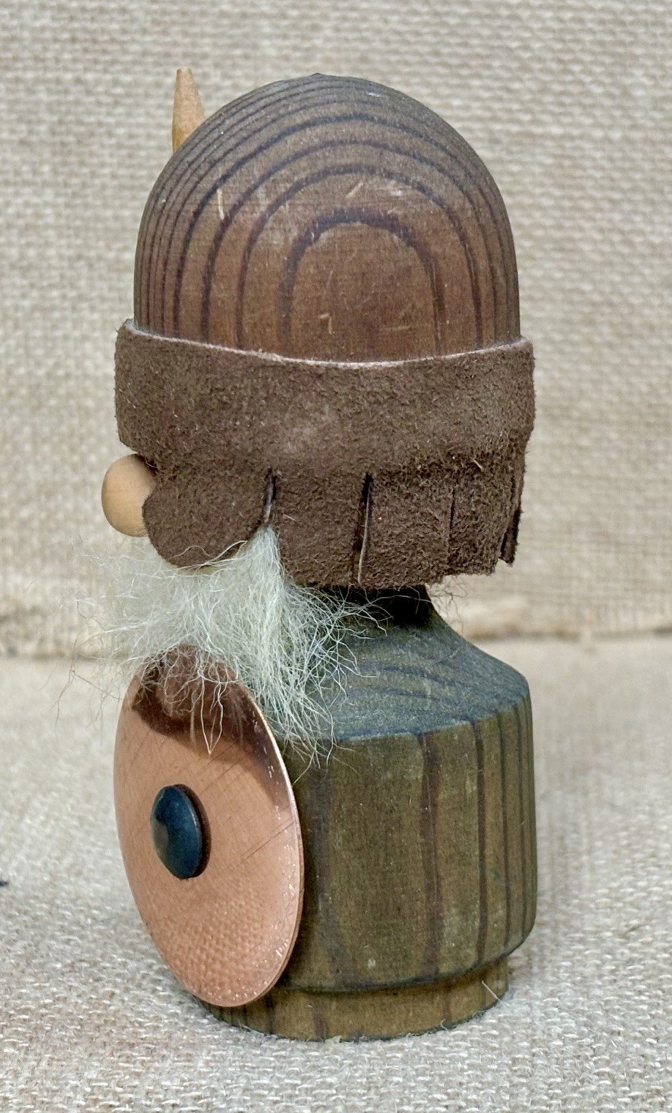 Vintage Bostrom Teak Wood Viking Guard Figurine Scandinavian Nordic Folk Art