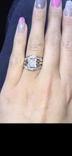 Platinum Engagement Ring 1ct. And Platinum Wedding And Eternity Band.