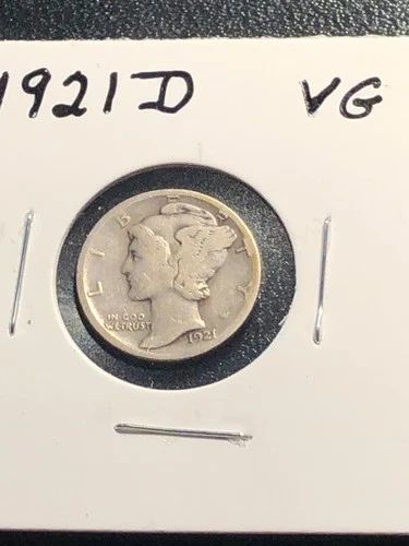 1921 D Mercury Dime Very Good Condition