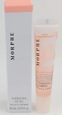 Morphe Glassified Lip Oil In Extra Glaze - Sheer Peach 8.5ml Full Size