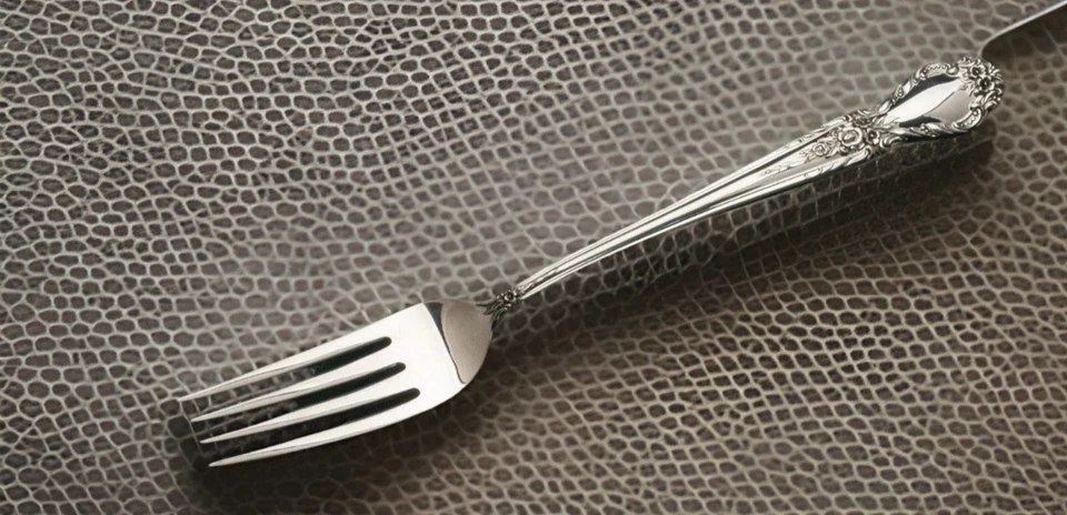 Tenedor regular Brocade by International de plata esterlina 7 1/4" cubiertos Foto 2 de 4