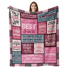 Best Friend Blanket 60"X50", Birthday Gifts for Best Friend Women, Friendship...