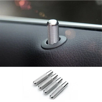 4Pcs Car Door Lock Pin Knob Accessories For Mercedes Benz C W205 GLC X253 E W213 - Image 1 of 4