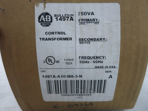 NEW Allen Bradley 1497A-A10-M8-3-N 750VA Control Transformer 208/277/80 - 95/115 - Picture 2 of 7