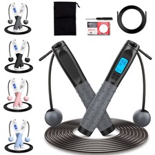 Springseil Fitness mit Zähler Sprungseil Seilspringen Speed Rope Rutschfester 3m