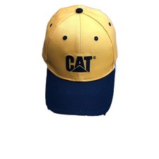 CAT Caterpillar Heavy Machinery Embroidered Adjustable Ball Cap Yellow/Blk NEW