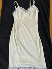 VINTAGE SEARS 100 NYLON FULL SLIP White USA MADE SIZE 34 Lace