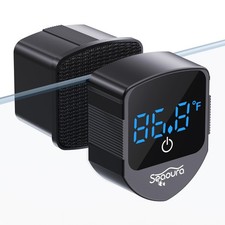 2-in-1 Aquarium Magnetic Cleaner with Digital Aquariums Thermometer, Fish Min...