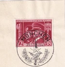 Lot Stamp Germany Mi 763 Sc B189 1941 WWII Adolf Mussolini Italy Munich FDC 1