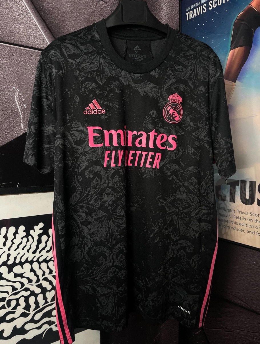 Real Madrid 20/21 Third Adidas Jersey XL Black Pink AEROREADY | eBay