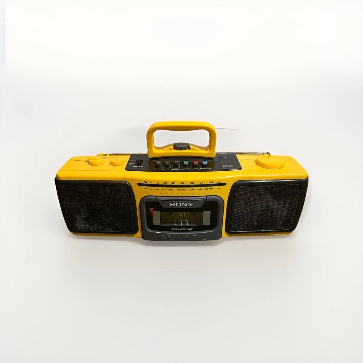 Radio Walkman Sony Sports SRF-5 Vintage - Jaune, Testée, Fonctionne - Fabriquée Au Japon (1986)