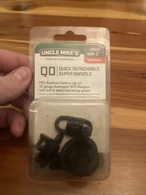 Uncle Mikes QD Quick Detach Super Swivels 1  For 12 gauge Remington 870 18012