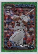 2024 Topps Chrome Green Wave Refractor 48/99 Luken Baker #132 1a93
