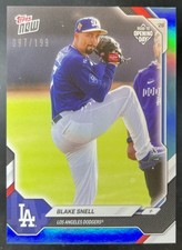 2026 Topps Now Road to Opening Day Blake Snell Aqua Foil /199 Dodgers