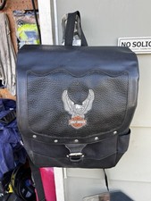 Harley Davisons Mead Leather and Canvas Backp...
