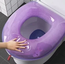 Waterproof Soft Toilet Seat Cover – Washable O-Shape Cushion Pad for Bathroom